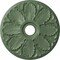 Ekena Millwork Milan Ceiling Medallion (Fits Canopies up to 4 5/8"), 24 1/2"OD x 3 1/2"ID x 1"P, Athenian Green CM24MIAGF - alternate 1